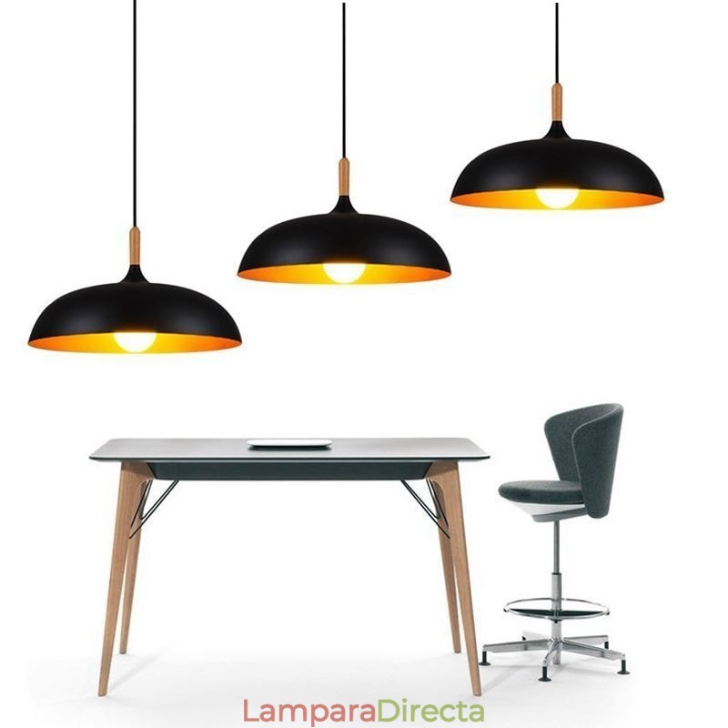 Lámpara colgante moderna minimalista, lámpara decorativa en blanco y negro