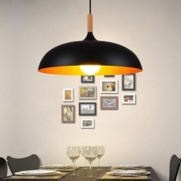 Lámpara colgante moderna minimalista, lámpara decorativa en blanco y negro