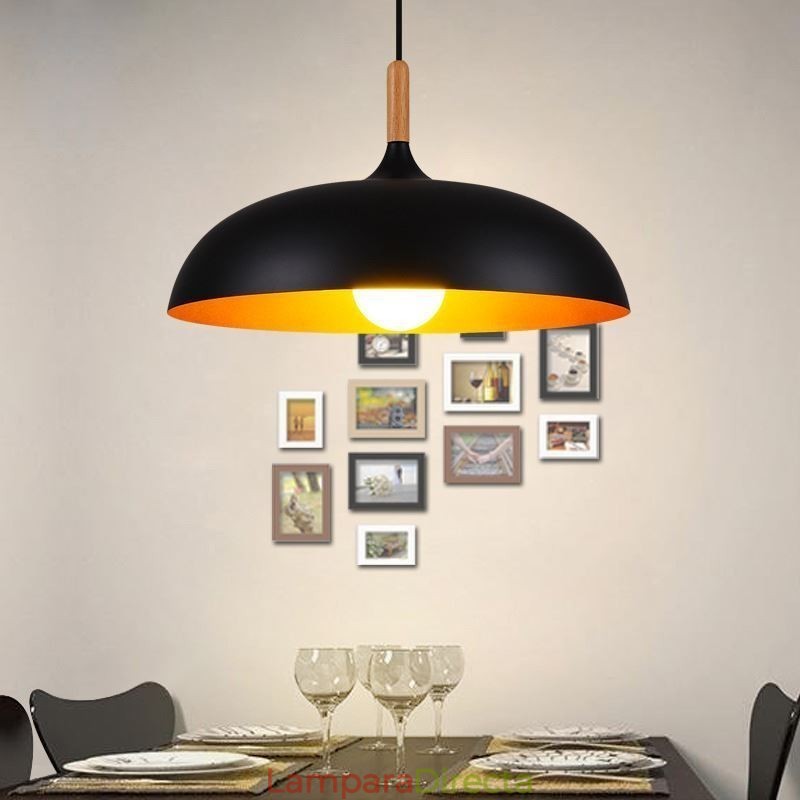 Lámpara colgante moderna minimalista, lámpara decorativa en blanco y negro