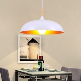 Lámpara colgante moderna minimalista, lámpara decorativa en blanco y negro