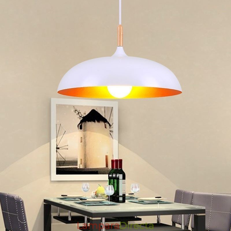 Lámpara colgante moderna minimalista, lámpara decorativa en blanco y negro