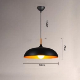 Lámpara colgante moderna minimalista, lámpara decorativa en blanco y negro