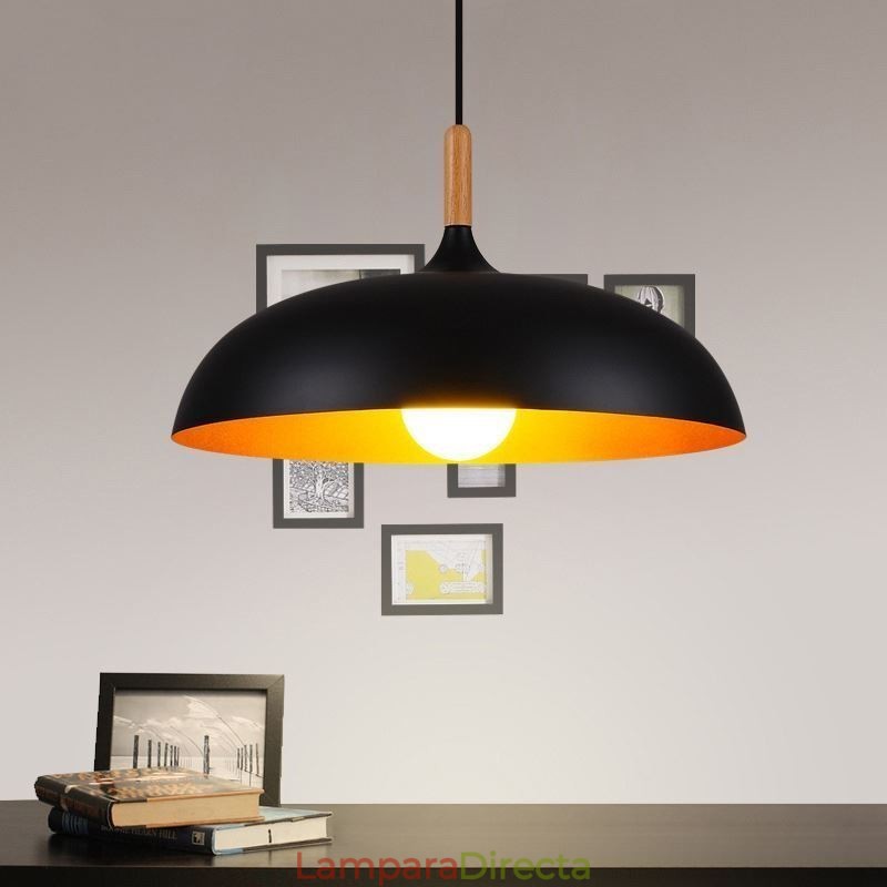 Lámpara colgante moderna minimalista, lámpara decorativa en blanco y negro