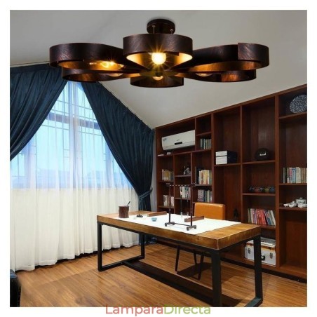 Lámpara de techo vintage moderna de hierro con forma de flor Lámpara de techo vintage moderna de hierro con forma de flor