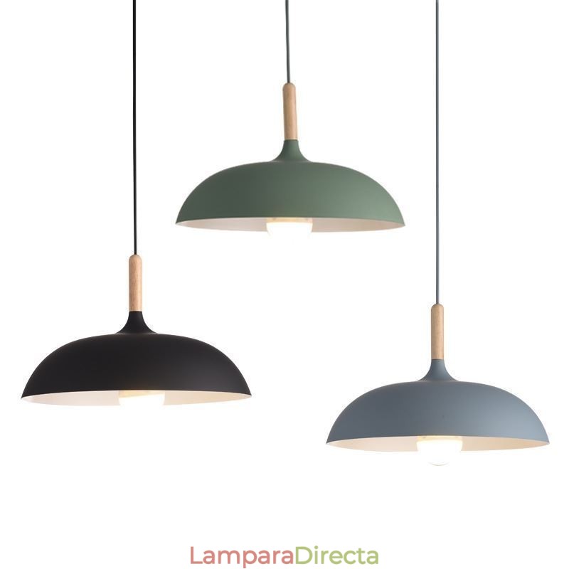 Lámpara colgante moderna con diseño de macarrón colorido