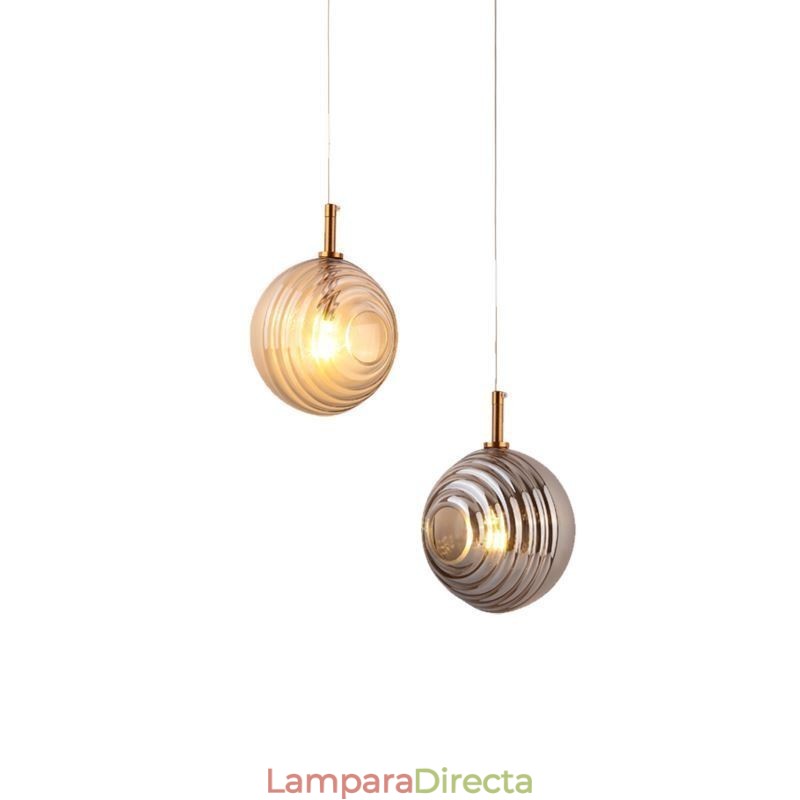 Lámpara colgante de cristal creativa y decorativa con forma de globo de cristal para loft