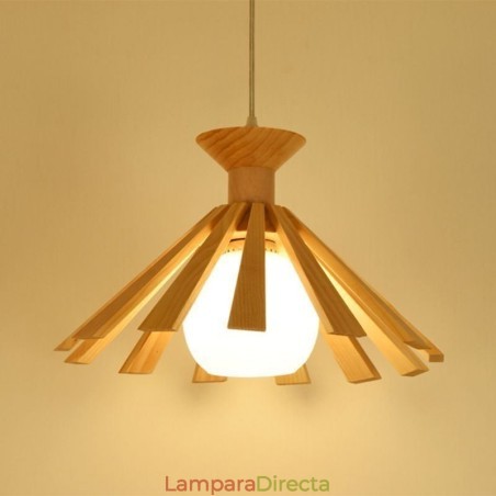 Lámpara colgante de madera de estilo sencillo Lámpara colgante de madera de estilo sencillo