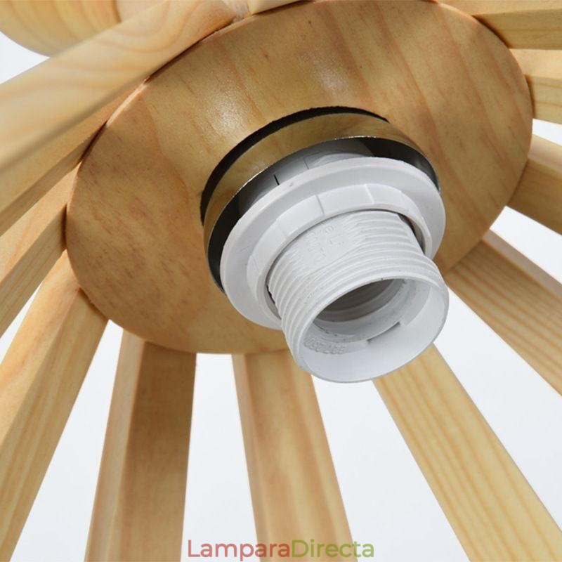 Lámpara colgante de madera de estilo sencillo