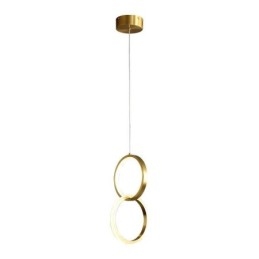 Lámpara colgante con anillos de latón, accesorio de iluminación decorativo