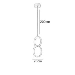 Lámpara colgante con anillos de latón, accesorio de iluminación decorativo