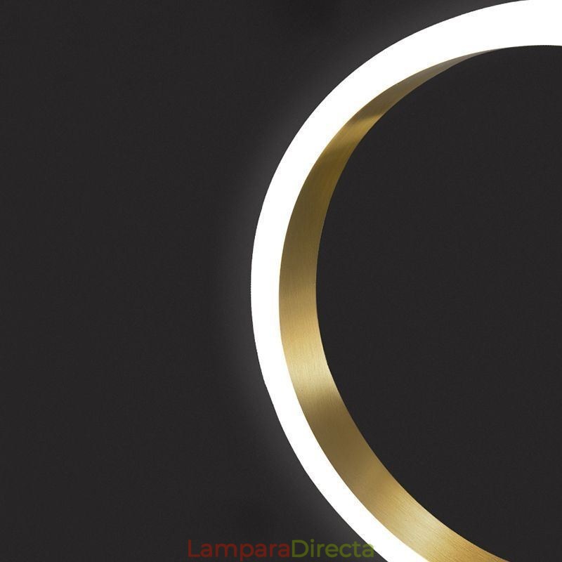 Lámpara colgante con anillos de latón, accesorio de iluminación decorativo
