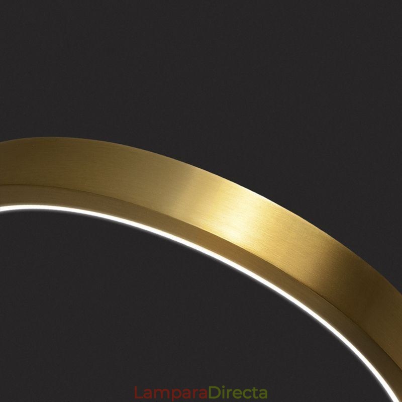 Lámpara colgante con anillos de latón, accesorio de iluminación decorativo