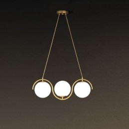 Lámpara colgante minimalista con forma de globo de cristal moderno