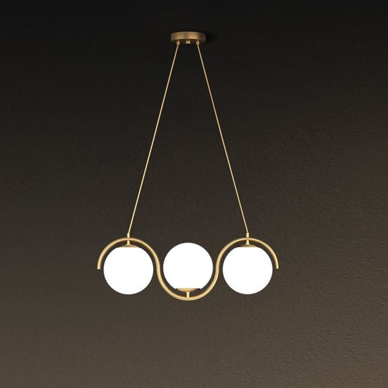 Lámpara colgante minimalista con forma de globo de cristal moderno