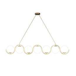 Lámpara colgante minimalista con forma de globo de cristal moderno