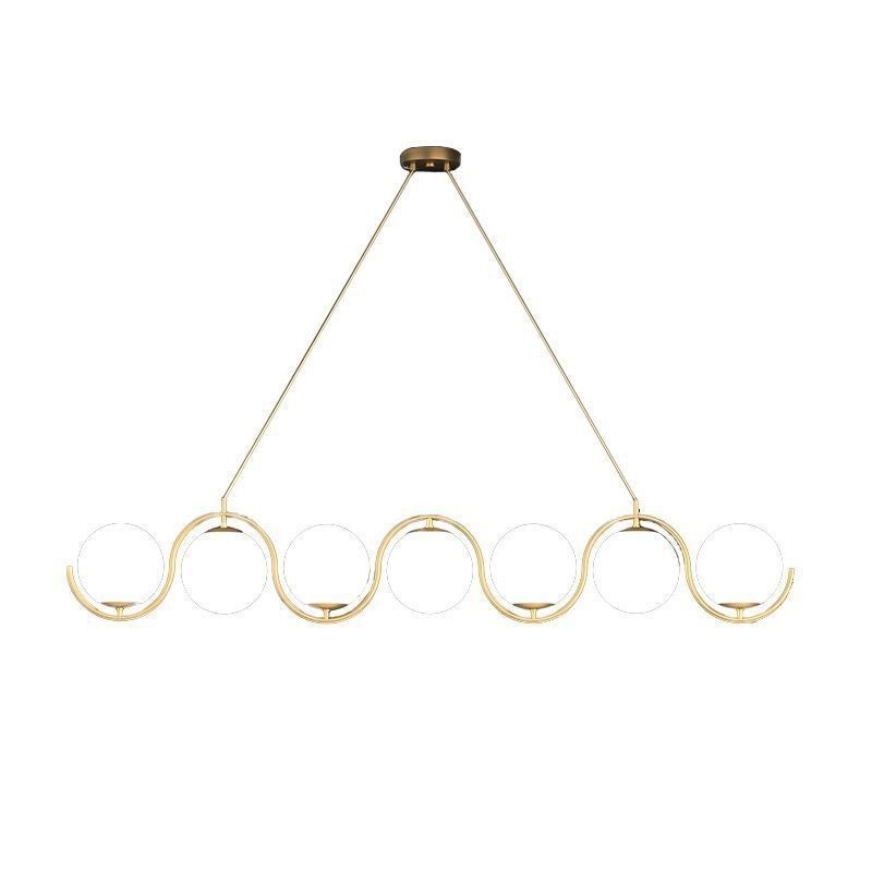 Lámpara colgante minimalista con forma de globo de cristal moderno