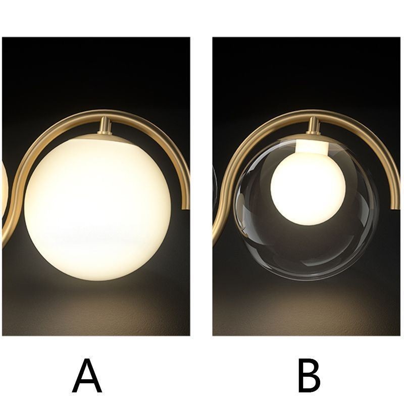 Lámpara colgante minimalista con forma de globo de cristal moderno