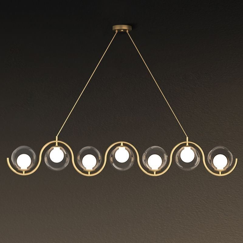 Lámpara colgante minimalista con forma de globo de cristal moderno