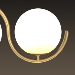 Lámpara colgante minimalista con forma de globo de cristal moderno