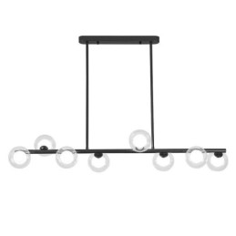 Lámpara colgante de araña de cristal con forma de globo horizontal