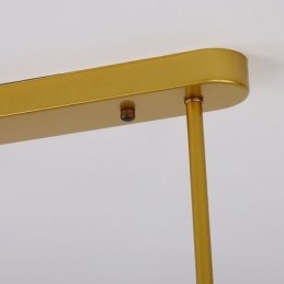 Lámpara colgante de araña de cristal con forma de globo horizontal