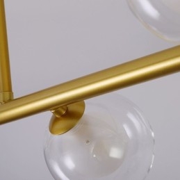 Lámpara colgante de araña de cristal con forma de globo horizontal