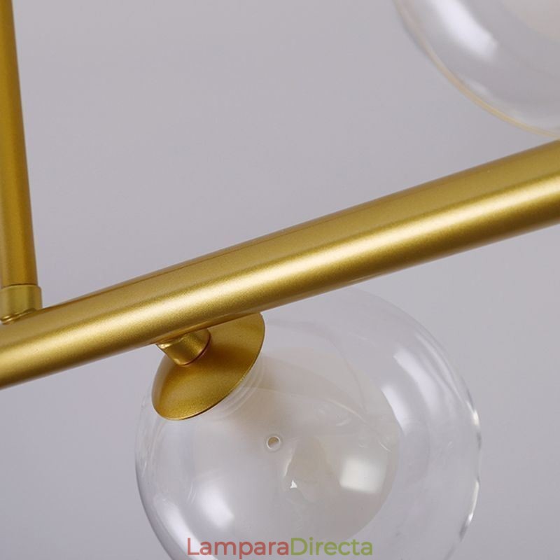 Lámpara colgante de araña de cristal con forma de globo horizontal