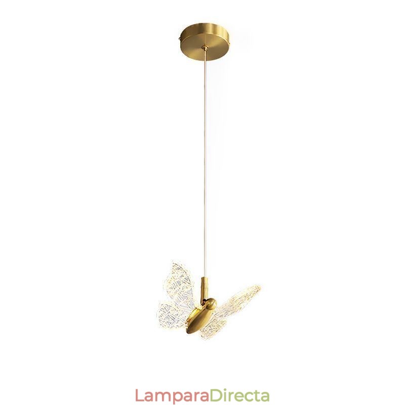 Lámpara colgante de acrílico con forma de mariposa para techo
