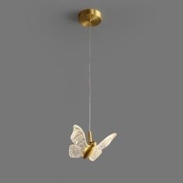 Lámpara colgante de acrílico con forma de mariposa para techo