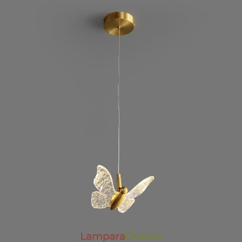Lámpara colgante de acrílico con forma de mariposa para techo