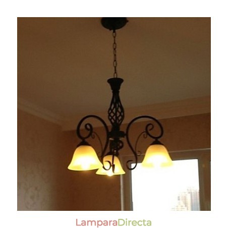 Lámpara de araña de metal con pintura rústica Lámpara de araña de metal con pintura rústica