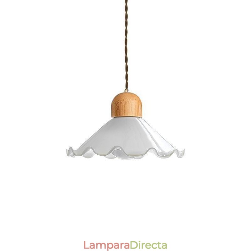 Lámpara colgante moderna de cristal con encaje, lámpara colgante de un solo cabezal