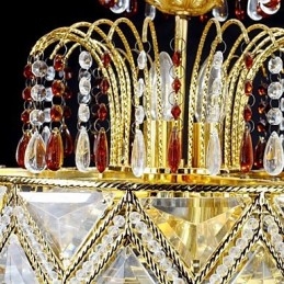 Lámpara de araña de metal con pintura de cristal clásica tradicional