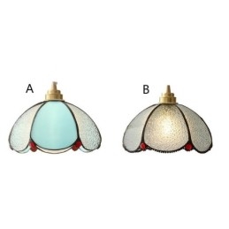 Lámpara colgante minimalista de vidrio con pétalos, lámpara colgante de vidrio de un solo cabezal