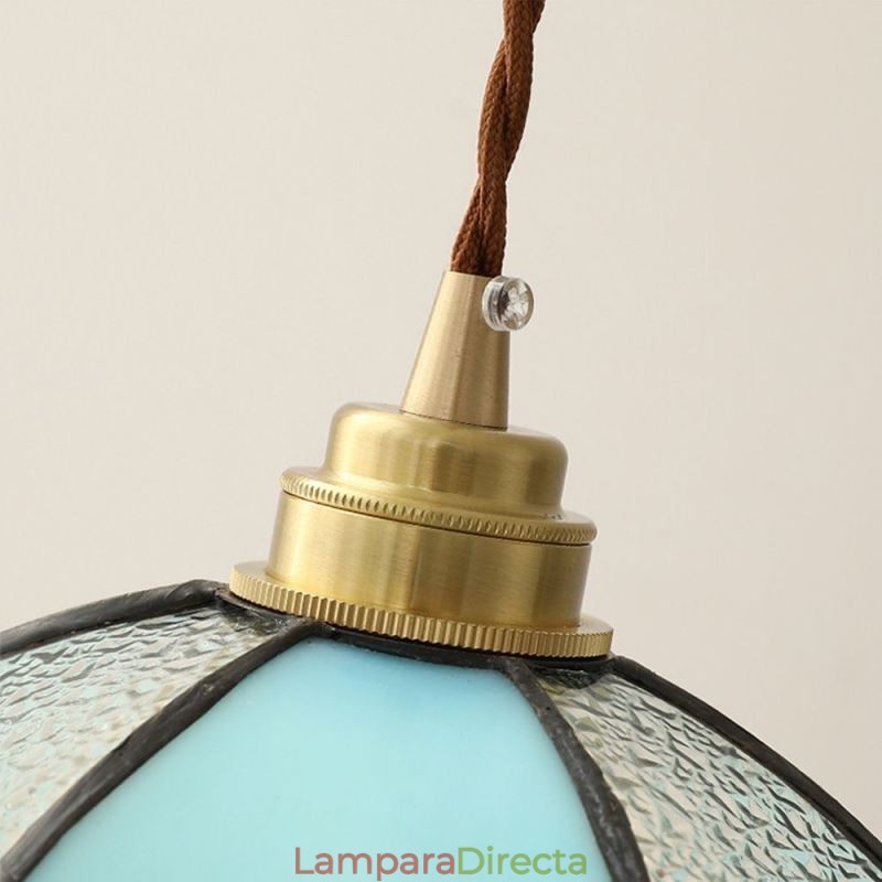 Lámpara colgante minimalista de vidrio con pétalos, lámpara colgante de vidrio de un solo cabezal