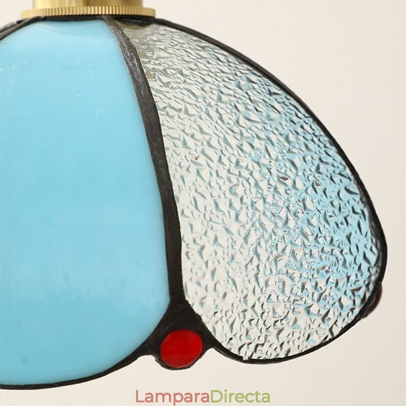 Lámpara colgante minimalista de vidrio con pétalos, lámpara colgante de vidrio de un solo cabezal