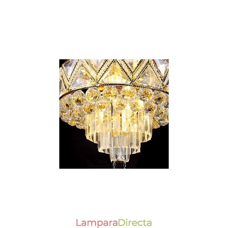 Lámpara de araña de metal con pintura de cristal clásica tradicional