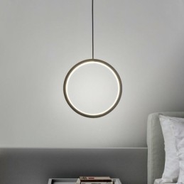 Lámpara colgante de anillo minimalista, luz decorativa de techo