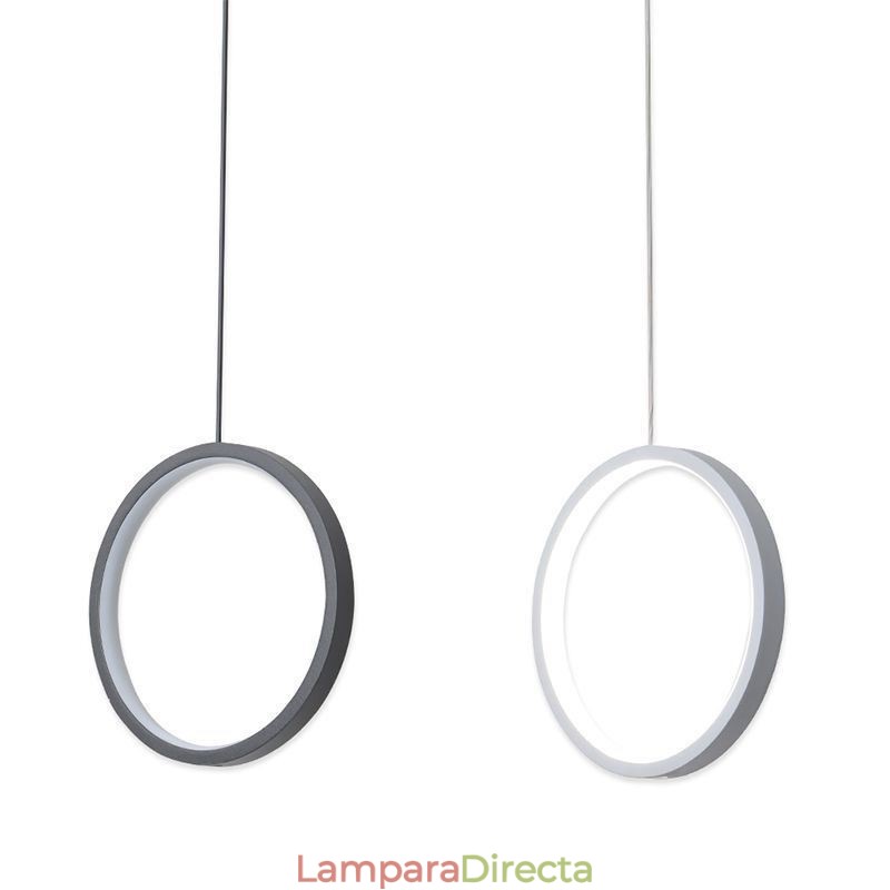 Lámpara colgante de anillo minimalista, luz decorativa de techo