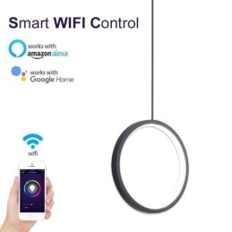 Lámpara colgante de anillo minimalista, luz decorativa de techo