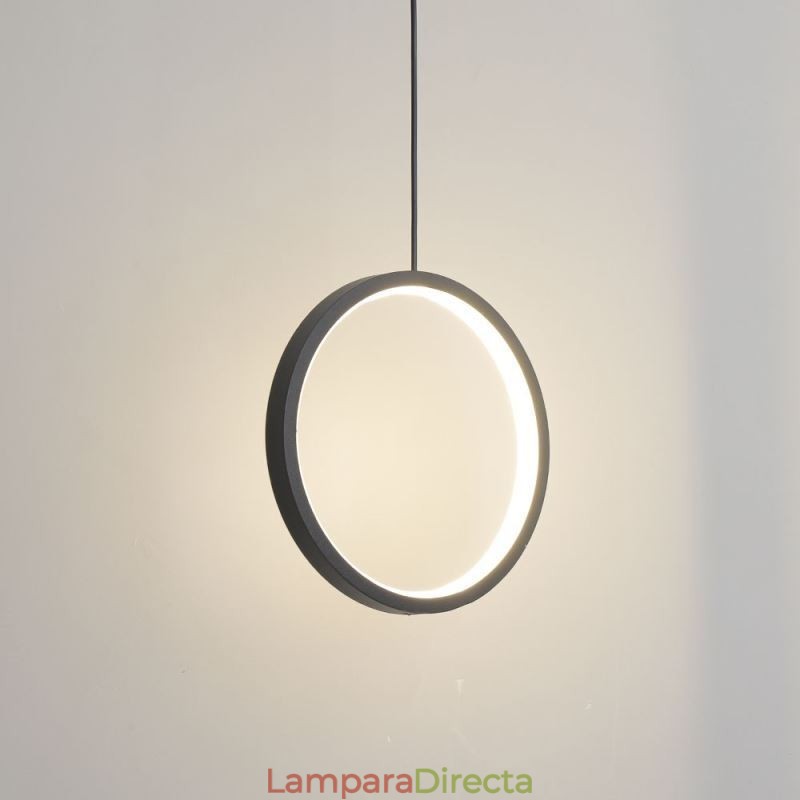 Lámpara colgante de anillo minimalista, luz decorativa de techo