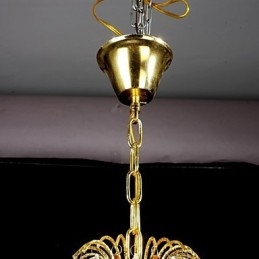 Lámpara de araña de metal con pintura de cristal clásica tradicional