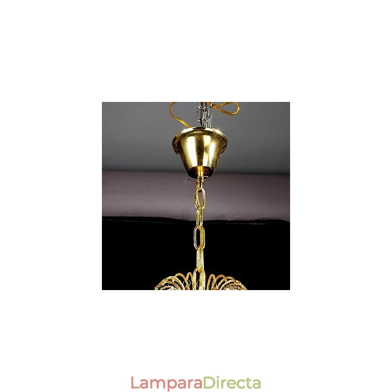 Lámpara de araña de metal con pintura de cristal clásica tradicional