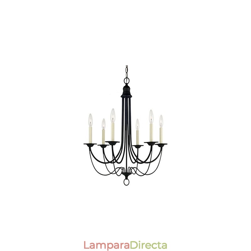 Lámpara de araña de metal galvanizado