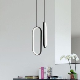 Lámpara colgante ovalada de acrílico decorativa