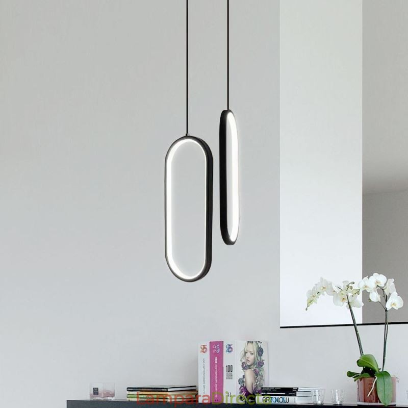 Lámpara colgante ovalada de acrílico decorativa