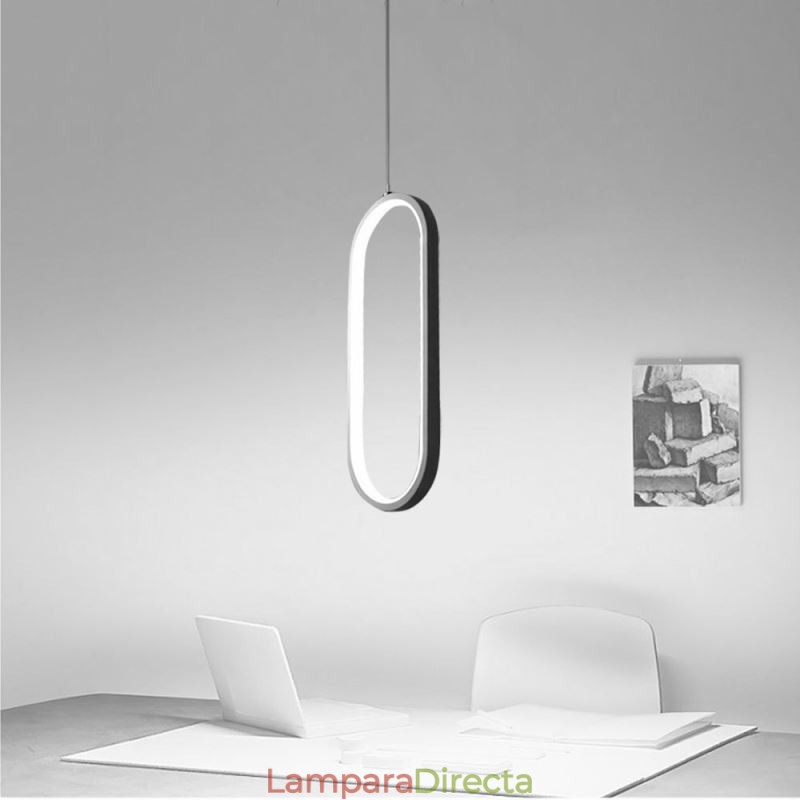 Lámpara colgante ovalada de acrílico decorativa