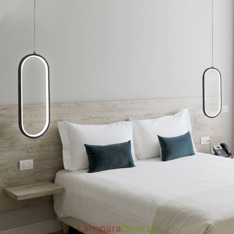 Lámpara colgante ovalada de acrílico decorativa