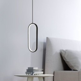 Lámpara colgante ovalada de acrílico decorativa