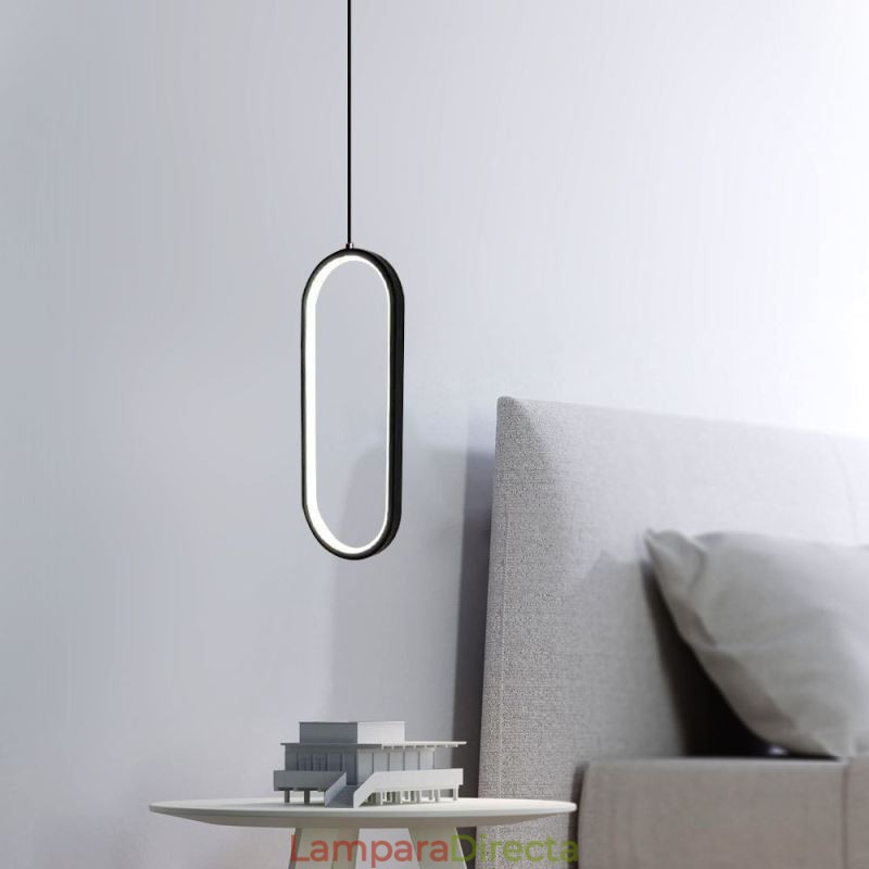 Lámpara colgante ovalada de acrílico decorativa